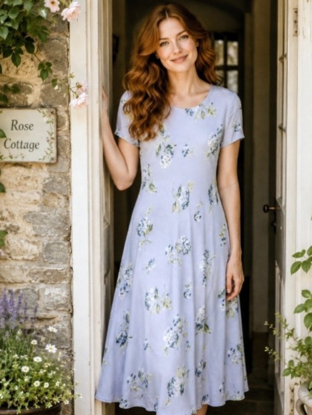 LAURA ASHLEY Beautiful Lavender Shift Dress